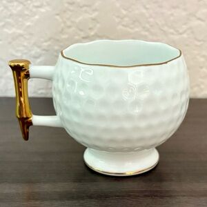 Horchow Golf Ball Teacup With Good Tee Handle